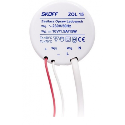 Zasilacz ZOL15 10V 15W do puszki fi60 ZL-015-C-1-1-ML-PL-01 SKOFF (ZL-015-C-1-1-ML-PL-01)